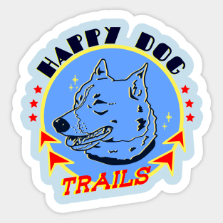 Happy Dog Trails Sticker